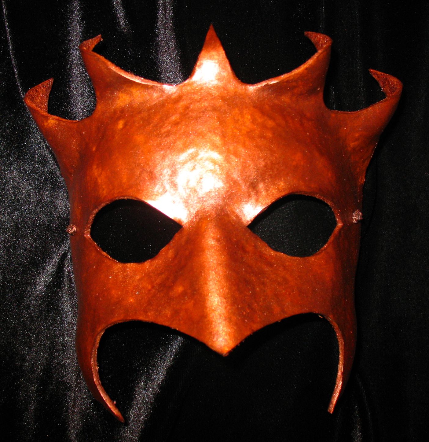Copper spired knight mask.